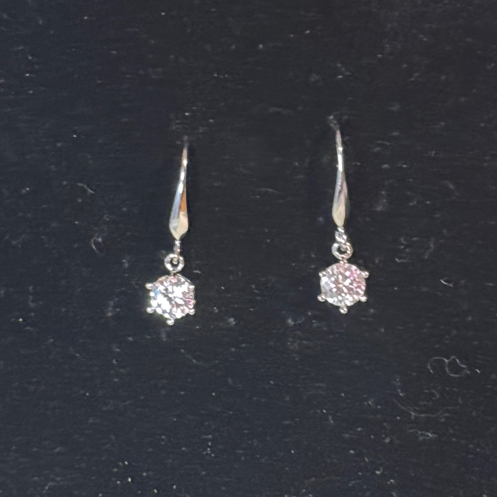 Sparkling Silver Crystal Earrings